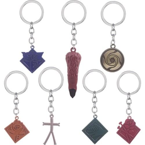 Jujutsu Kaisen Gojo Satoru Itadori Yuji Fushiguro Megumi Kugisaki Nobara Logo Alloy Keychain Keyring Key Chain Pendant Necklace