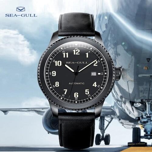 Seagull watch pilot military watch simple three-needle calendar watch automatic mechanical watch sports waterproof watch 6081