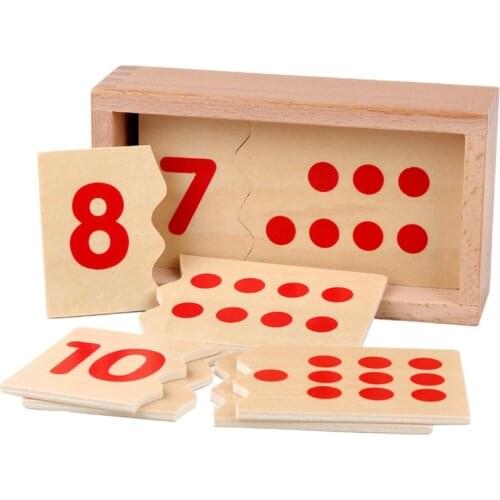 Montessori Mathematics Teaching Aid Digital Puzzle Early Number Educational Toy Wooden Math Toys Preschool Kids 1-10 Learning
