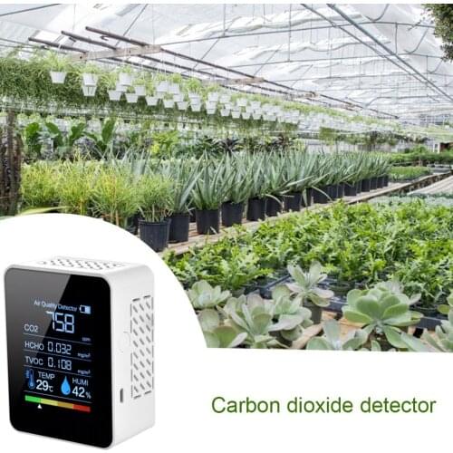 Carbon Dioxide Detector Temperature/Humidity Air Quality Monitor Indoor Digital CO2 Meter Formaldehyde Detector Air Anal