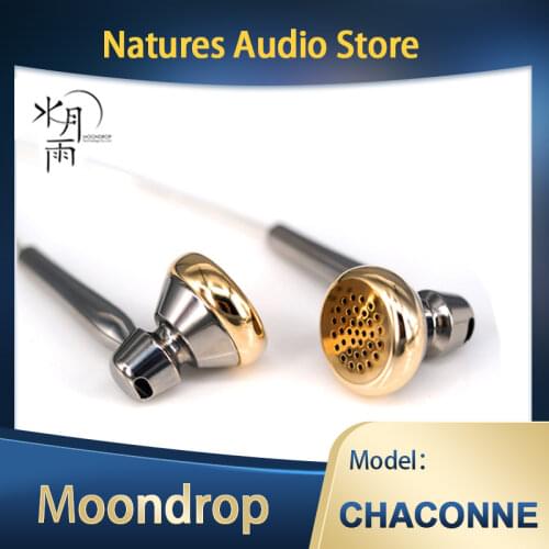 Moondrop CHACONNE Dynamic Earphones Titanium Shell & LCP Diaphragm Headphones 3.5mm/2.5mm/4.4mm Headset Line Type HIFI Earbuds