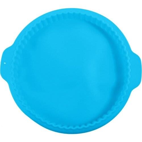 Cake Mold Flexible Heat-resistant Silicone Non-stick Round Wave Edge Round Baking Pan Pie Tray Collapsible Pizza Chocolate Mould