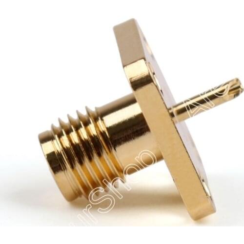 Areyourshop Sale 2x SMA Female Jack Chassis 4Hole Panel Mount Post Terminal RF Coax Connector 5mm