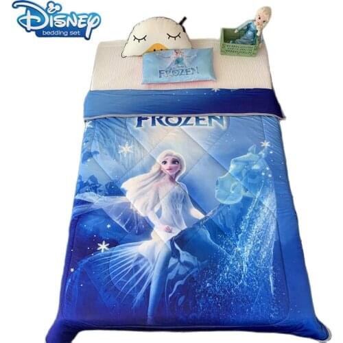 Summer thin soft duvet cartoon blue Frozen Elsa summer quilt double super baby Blanket 150x200cm 2200G twin Queen Size healthy