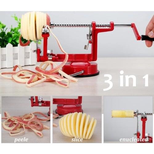 Apple Peeler Stainless Steel Fruit Peeler Slicing Machine Hand-cranked Apple Fruit Machine Peeled Tool Creative Home Kitchen