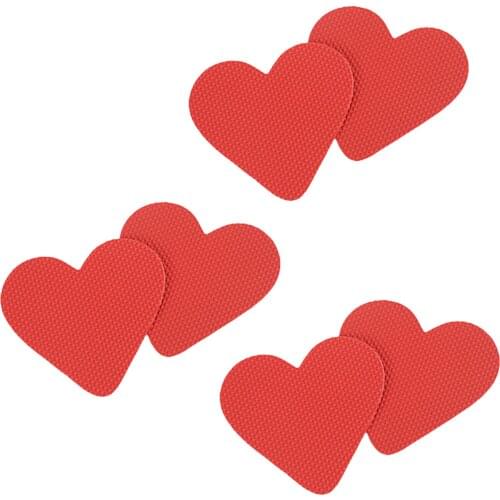 Forefoot Pad Shoe Sole Sticker Wear Resistant Anti Slip High Heel Heart Shape Front Mat Red Easy Apply Removable Gift Sandal