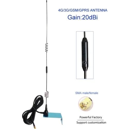Outdoor waterproof omni directional external 2.4g wifi aerial 20dBi gsm 4G Antenna RG58 cable 3 m feeder SMA male connector 1PCS
