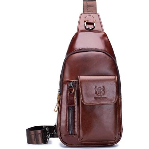 Weysfor 2021 New Genuine Leather Chest Bag For Men Casual Messenger Bags Fashion Mens Chest Pack Large Capacity Business Bags