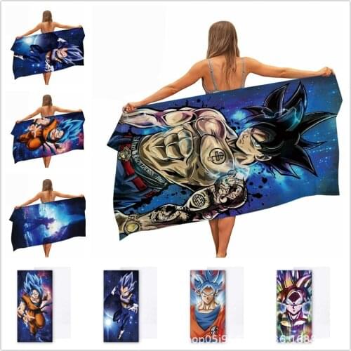 Dragon Ball Z Beach Towel Anime Velvet Quick Dry Sun goku Beach Towel Bath Towel Sports Swimming Towel Christmas Gifts
