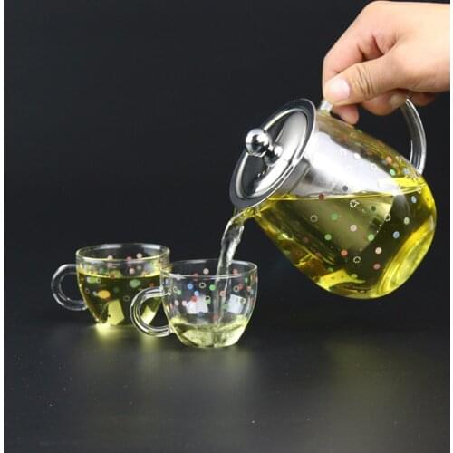 3in1 Gift Teaset Blooming and loose leaf tea Teapot 2 cups and warmer Giftset Microwavable and stovetop Safe Tea Pot