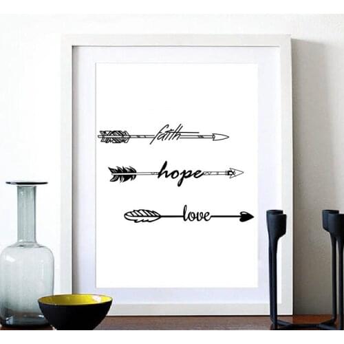 Arrow Minimalist Abstract Letter Quote Painting Nordic Canvas Poster Print Home Decor Wall Picture Art Living Room Office DIY