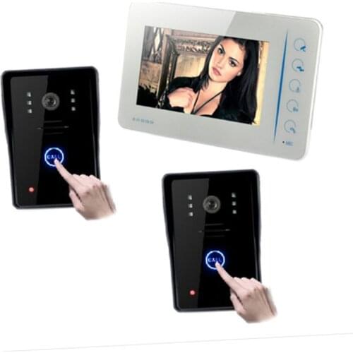 7 Inch 2V1 Support 4CH Extenal Camera Two Way Intercom Video Door Phone
