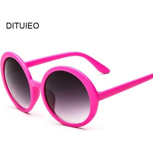 Round Sunglasses Women Vintage Classic Hip Hop Style Sun Glasses Female Brand Designer Double Bridge Pink Frame