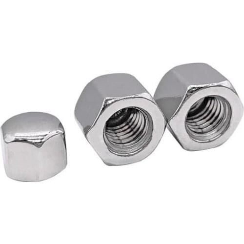 1/10pcs M3 M4 M5 M6 M8 M10 M12 M14 M16 304 A2-70 Stainless Steel Hex Hexagon Short Low Thin Cap Acorn Nut Cover Blind Nut DIN917