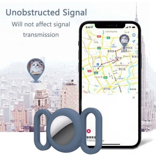 1/3PCS For Apple Airtag Case Dog Cat Collar GPS Finder Colorful Luminous Protective Silicone Case For Apple Air Tag Tracker Case