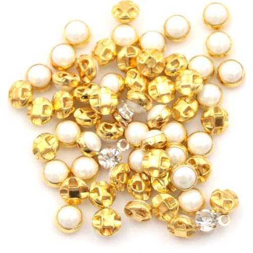 20pcs Mini Doll Buttons Ultra-small Pearl Buckle Doll Belt Buckle Doll Shoes Buckle Blyth Doll Clothing Buckles