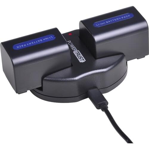 2x NP-FH70 Battery and Charger for Sony NP-FH30 NP-FH40 NP-FH60 NP-FH50 HDR-CX110,CX150 HDR-SR HDR-XR Series