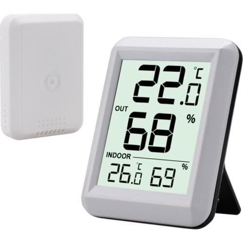 Digital LCD Wireless Thermometer Hygrometer Home Indoor Outdoor Temperature Humidity Monitor Meter Transmitter Sesnor -40~60°C