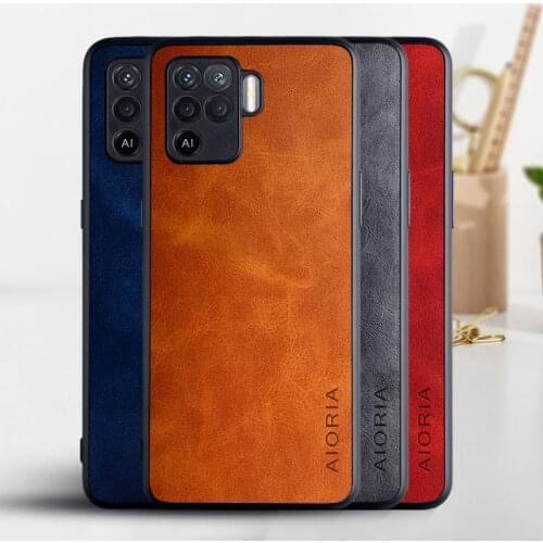 Phone Case for OPPO F19 Pro coque Luxury Vintage leather Skin covers for oppo f19 pro case funda capa