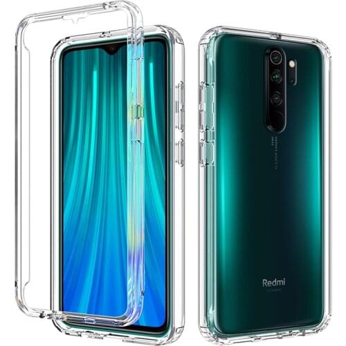 Double-sided Full Body 360 Front Clear Mobile Cases For Xiaomi Redmi Mi 10T 9T 9C Lite Note 10 9 9S 8 Poco X3 M3 Pro Max Fundas