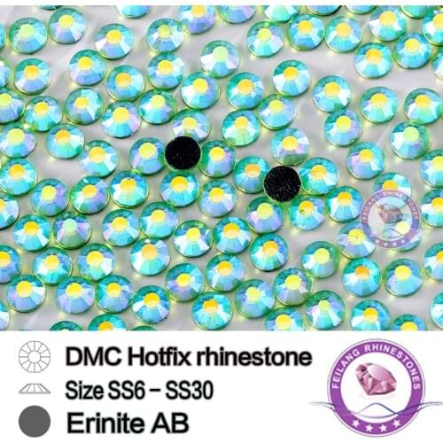 Erinite AB DMC Hotfix Rhinestone Crystal Stones For Clothes Shoes Bag Decoration SS6 SS10 SS16