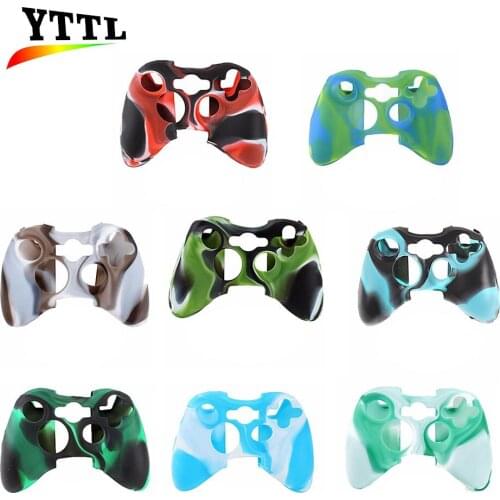 Camouflage Protective Anti-slip Soft Silicone Case Skin Cover for Xbox360 Controller