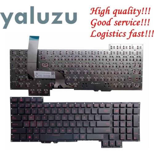 YALUZU US Keyboard for Asus G751J G751JL G751JM G751JT G751JY English Laptop Keyboard US RED Letter
