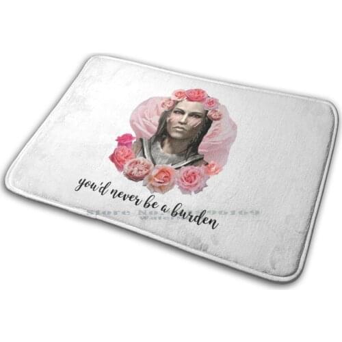 Shes Sworn To Carry Your Burdens Mat Rug Carpet Anti-Slip Bedroom Entrance Door Mat Lydia Skyrim Elder Scrolls Rpg Videogame