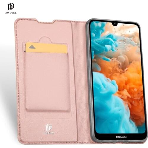 For HUAWEI Y6 Pro 2019/ Y6 2019 DUX DUCIS Skin Pro Series Leather Wallet Flip Case Full Protection Steady Stand Magnetic Closure