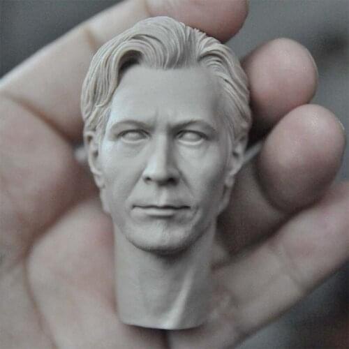 Unpainted 1/6 Bad Police Gary Oldman Head Sculpt Male Soldier Head Carving Model Fit 12 inch Action Figure