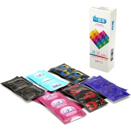 Mingliu Condom 24pcs Mixed Ultra Type Thin Condoms Ice Fire Tight Penis Sleeve Condones Safer Contraception Cock Sleeve For Men