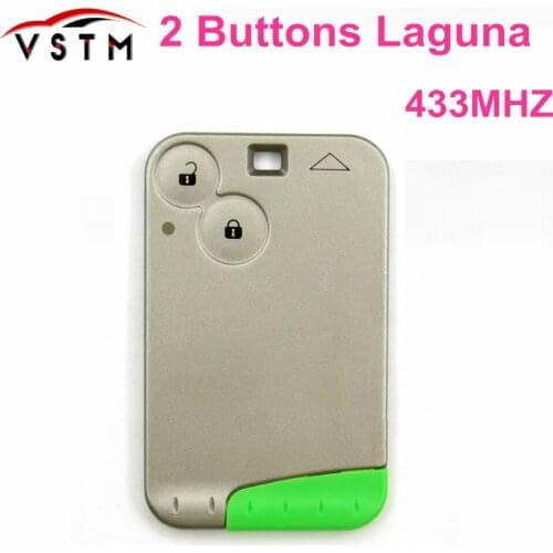 Professional 2 Button Remote Card With PCF7947 Chip 433MHZ For Renault Laguna Card Grey Blade with words of laguna best price