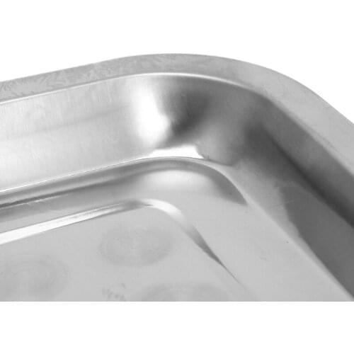 Stainless Steel Rectangular Plate Barbecue Grilled Fish Tray BBQ Food Container