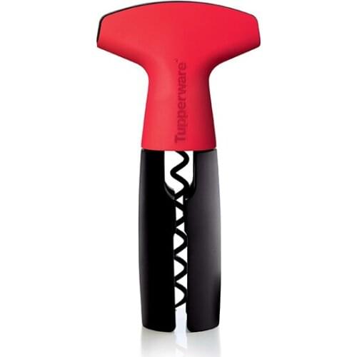 Tupperware Corkscrew Kitchen Assistant Opener Flaschengeist Red-Black Corkscrew