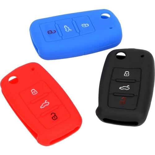 LEEPEE Flip Folding 3 Buttons Key Bag Cover Protector Replacement Car Key Case Shell