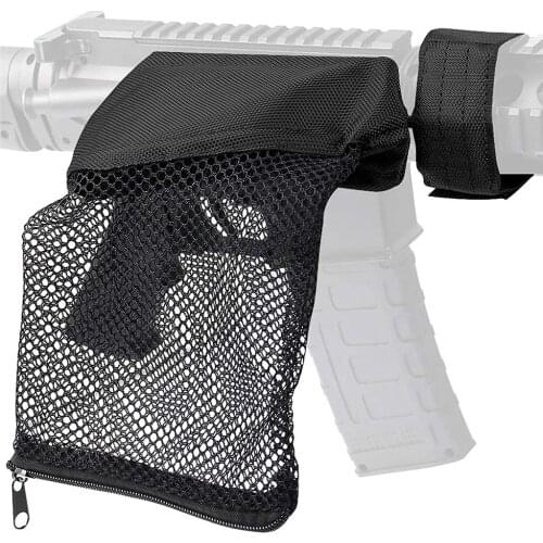 1XTactical Mesh Bag M4 Military Army Shooting Brass Catcher Bullet Gun Hunting AR15 Wrap Shell Holder With Bottom Zipper Open