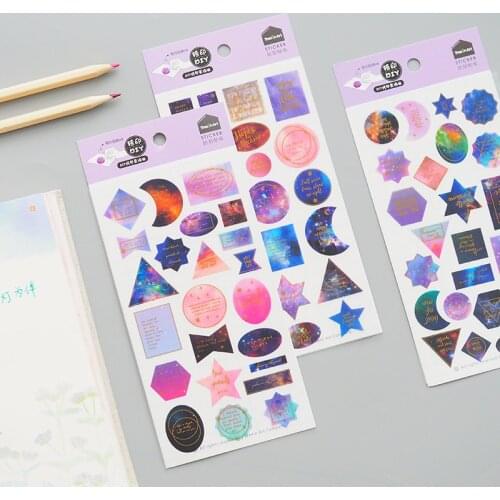 Dark Universe Paster DIY Decorative Stickers Scrapbooking Stick Label Diary Stationery Album Stickers Stationery