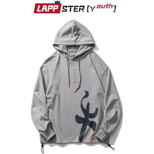 LAPPSTER-Youth Men Harajuku Vintage Character Streetwear Hoodies 2021 Mens Kpop Oversized Sweatshirt Male Kawaii Fashion Hoodie