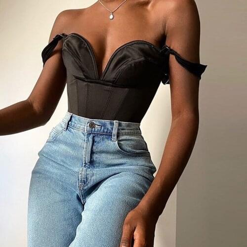 Crop Tank Top Padded Boning Double Layers Cami Adjusted Aesthetic Black Corset Top Women Sexy Club Party Wear 2020 New