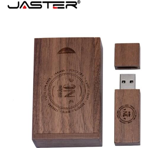 JASTER Free Custom LOGO Wooden Long strip memory Stick usb flash drive pendrive 4gb 8gb 16gb 32GB 64GB U disk wedding gift