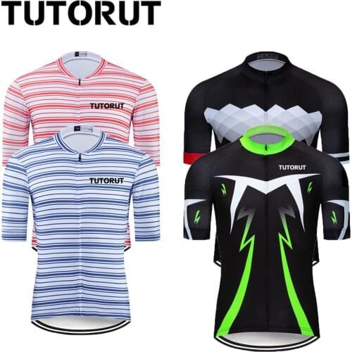 Cycling Jersey For Men Short Sleeve Summer Mountain Bike Clothing Quick Dry Bicycle Clothes With Pockets And Reflective Strip