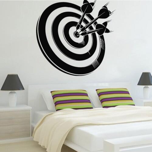Shooting Game Wall Sticker Dart And Target Vinyl Decal Sport Home Decoration Living Room Decoration Art Mural O161