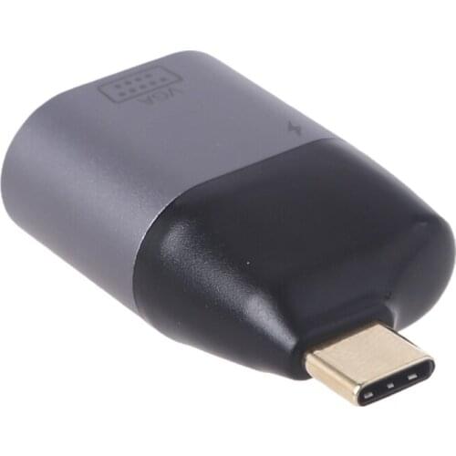 R58A High Efficiency USB-C/Type-C Male to VGA Female Converter Cellphone Adapter Mobile Phone Accessories