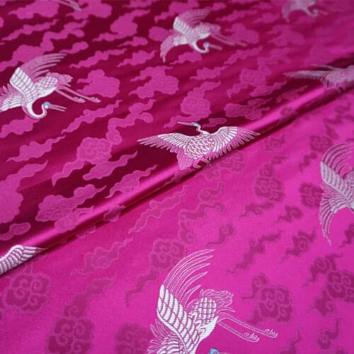Rose Crane style jacquard brocade damask fabric for Clothes curtain table cloth sofa cushion upholstery patchwork DIY cloth