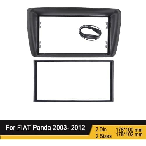 2 Din Radio Fascia For FIAT Panda 2003- 2012 Double din frame Stereo Panel Dash Mount Installation Trim Kit Frame Plate Bezel