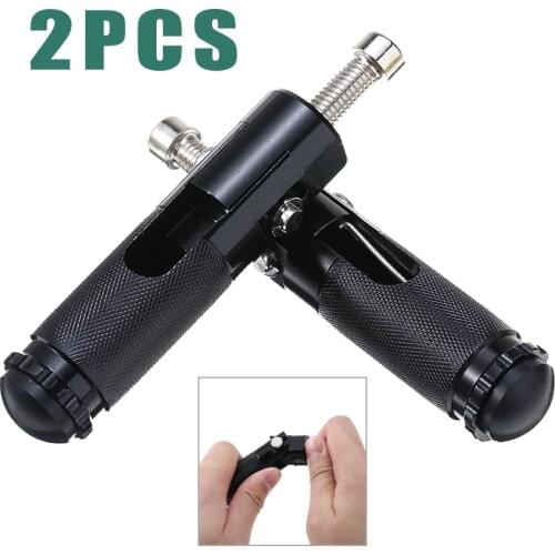 2pcs CNC Aluminum Motorcycle Folding Footrests Footpegs Foot Rests Pegs Rear Pedals For Scooter Bike Dirt Bike ATV Parts