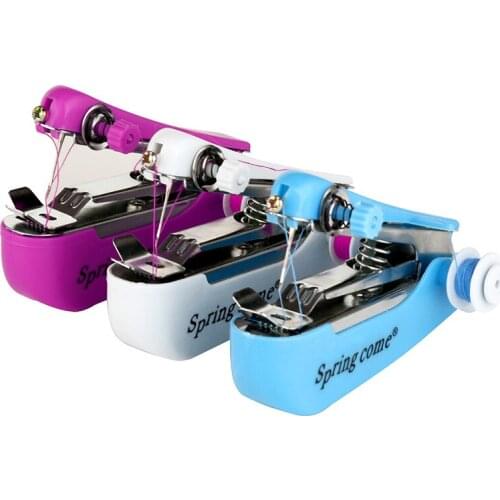 2Pcs Popular lovely Cordless Hand-held Clothes Sewing Machine Home Travel Use tools