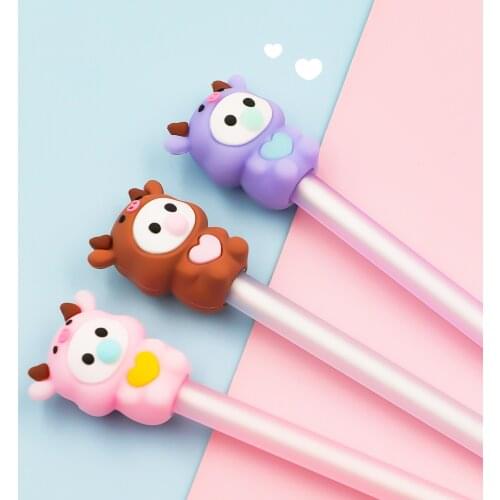 48pcs Gel Pens cute animal black colored kawaii gel-ink pens pens for writing Cute stationery office school supplies 0.5mm