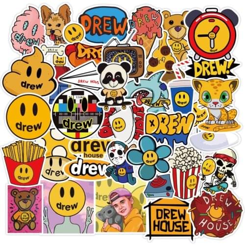 50PCS Justin Bieber Drewhouse singer sticker waterproof diy skateboard suitcase guitar laptop style graffiti classic sticker