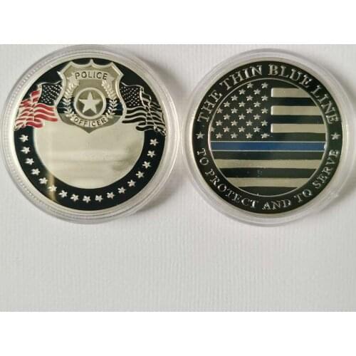 The Thin Blue Line Lives Matter Police American Commemorative Challenge Coin
